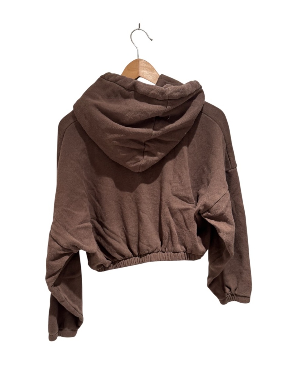 DONNI. Brown super soft lounge set - cropped hoodie & joggers - size s - Picture 2 of 6